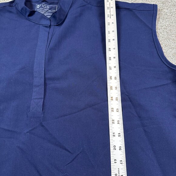 Figs Rafaela Oversized Sleeveless Medical Scrub Top Navy Blue Size XX-Large - Picture 5 of 5